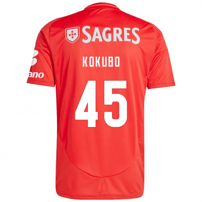 Niño Camiseta Leo Kokubo #45 Rojo Blanco 1ª Equipación 2024/25 La Camisa Chile