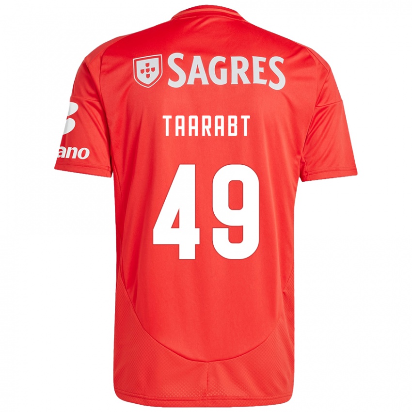 Niño Camiseta Adel Taarabt #49 Rojo Blanco 1ª Equipación 2024/25 La Camisa Chile