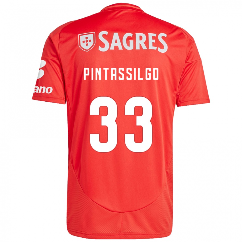 Niño Camiseta Lara Pintassilgo #33 Rojo Blanco 1ª Equipación 2024/25 La Camisa Chile