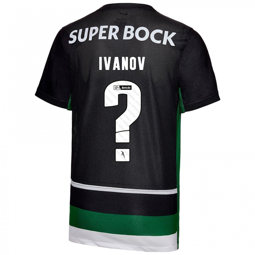 Niño Camiseta David Ivanov #0 Negro Blanco Verde 1ª Equipación 2024/25 La Camisa Chile