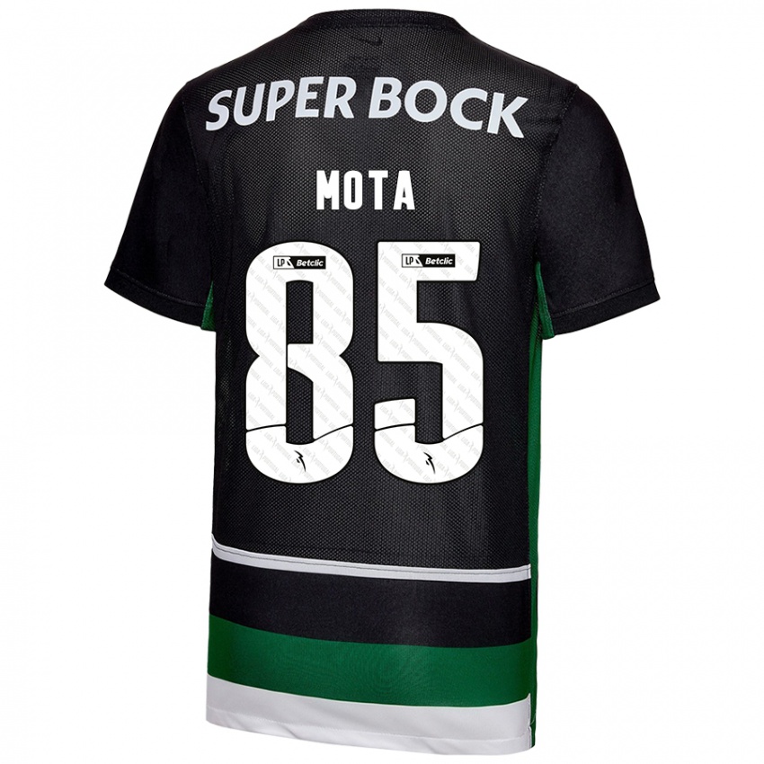 Niño Camiseta Rafael Mota #85 Negro Blanco Verde 1ª Equipación 2024/25 La Camisa Chile