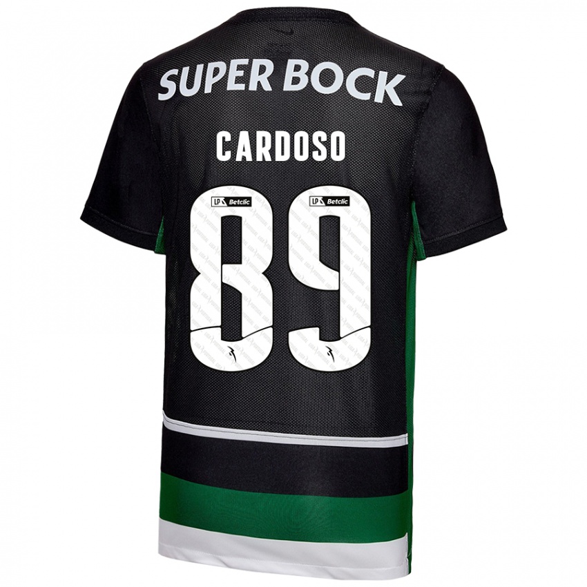 Niño Camiseta Nilton Cardoso #89 Negro Blanco Verde 1ª Equipación 2024/25 La Camisa Chile