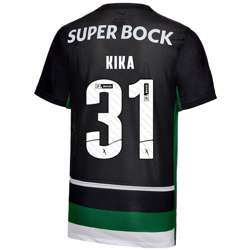 Niño Camiseta Kika #31 Negro Blanco Verde 1ª Equipación 2024/25 La Camisa Chile