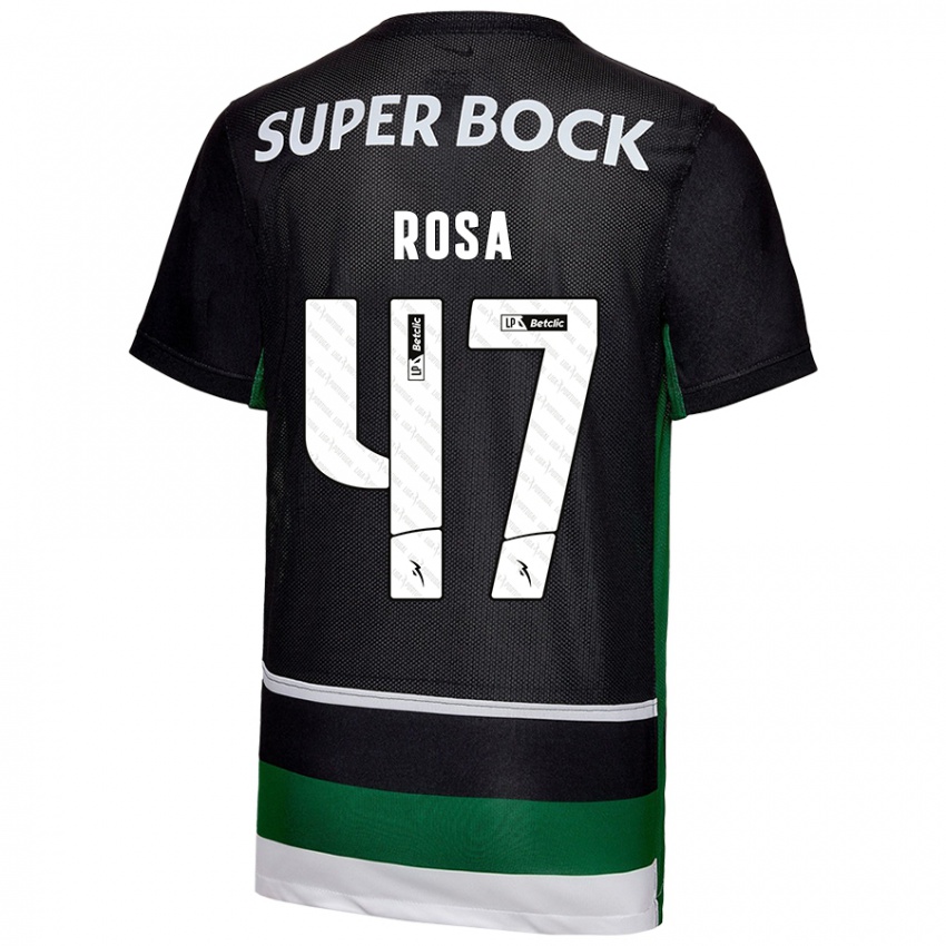 Niño Camiseta Mariana Rosa #47 Negro Blanco Verde 1ª Equipación 2024/25 La Camisa Chile