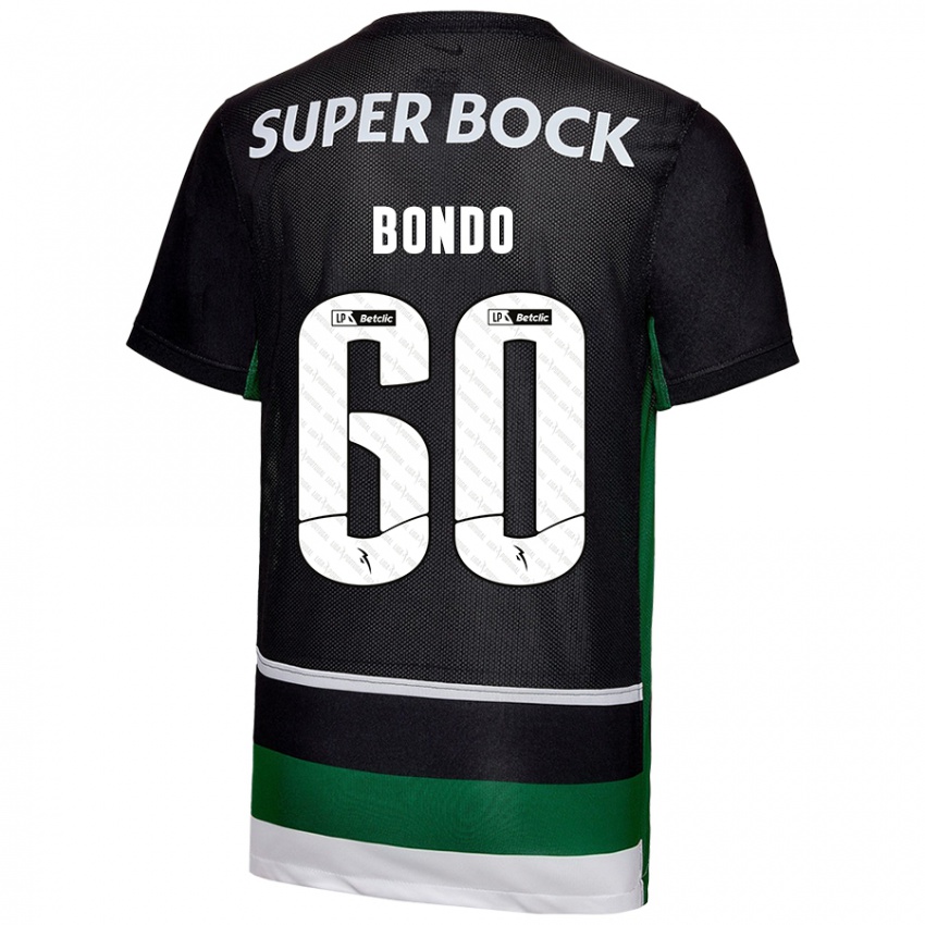 Niño Camiseta Pedro Bondo #60 Negro Blanco Verde 1ª Equipación 2024/25 La Camisa Chile