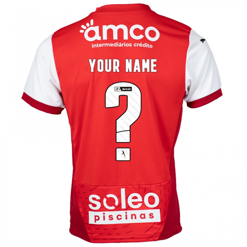 Niño Camiseta Su Nombre #0 Rojo Blanco 1ª Equipación 2024/25 La Camisa Chile