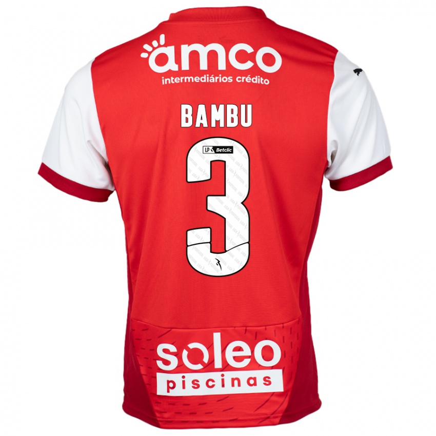 Niño Camiseta Robson Bambu #3 Rojo Blanco 1ª Equipación 2024/25 La Camisa Chile