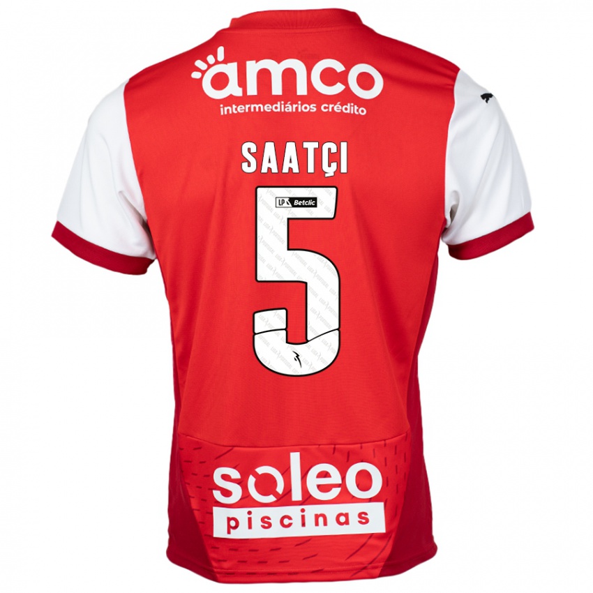 Niño Camiseta Serdar Saatçı #5 Rojo Blanco 1ª Equipación 2024/25 La Camisa Chile