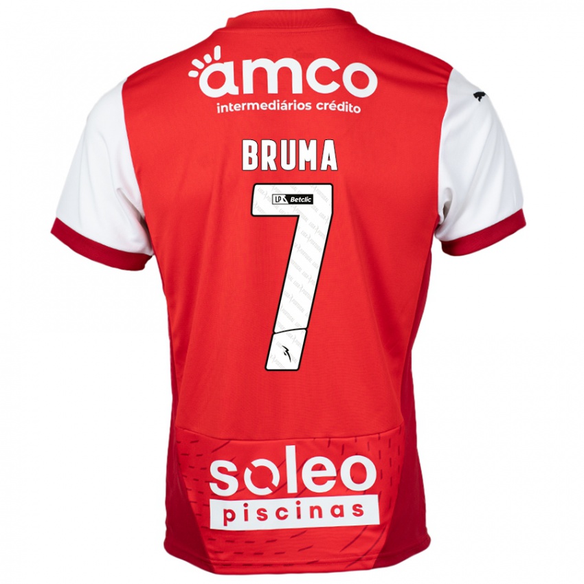 Niño Camiseta Bruma #7 Rojo Blanco 1ª Equipación 2024/25 La Camisa Chile