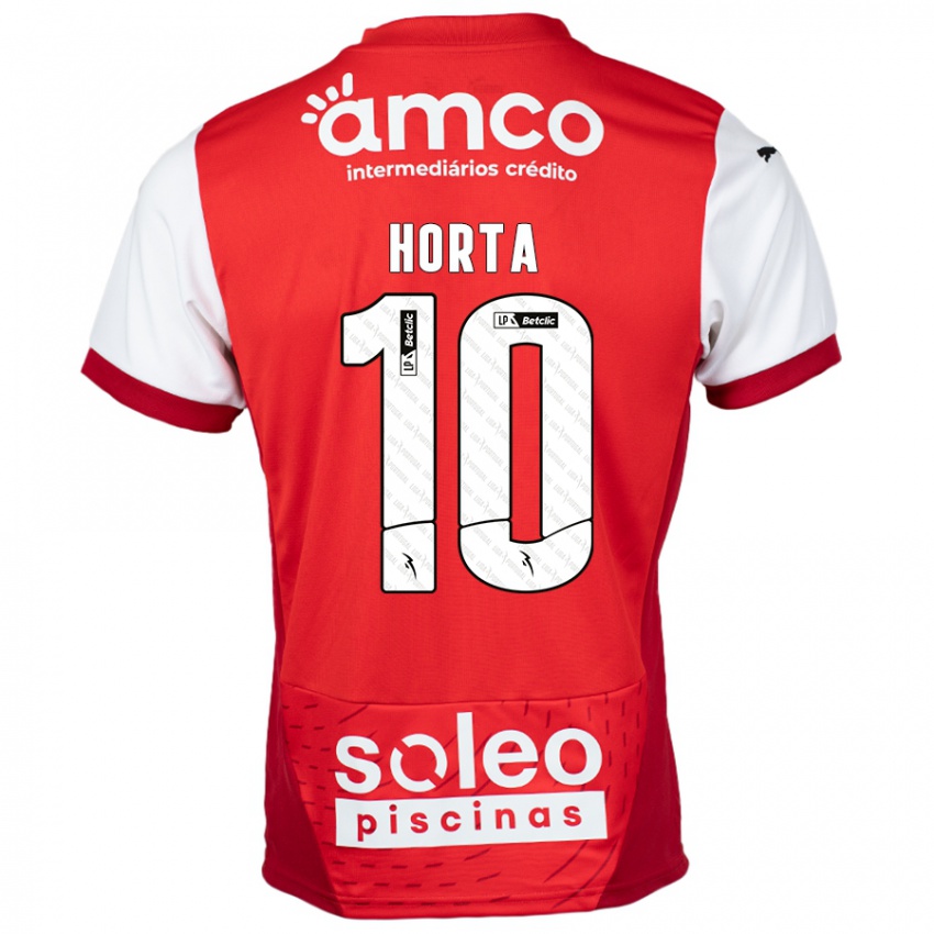 Niño Camiseta André Horta #10 Rojo Blanco 1ª Equipación 2024/25 La Camisa Chile