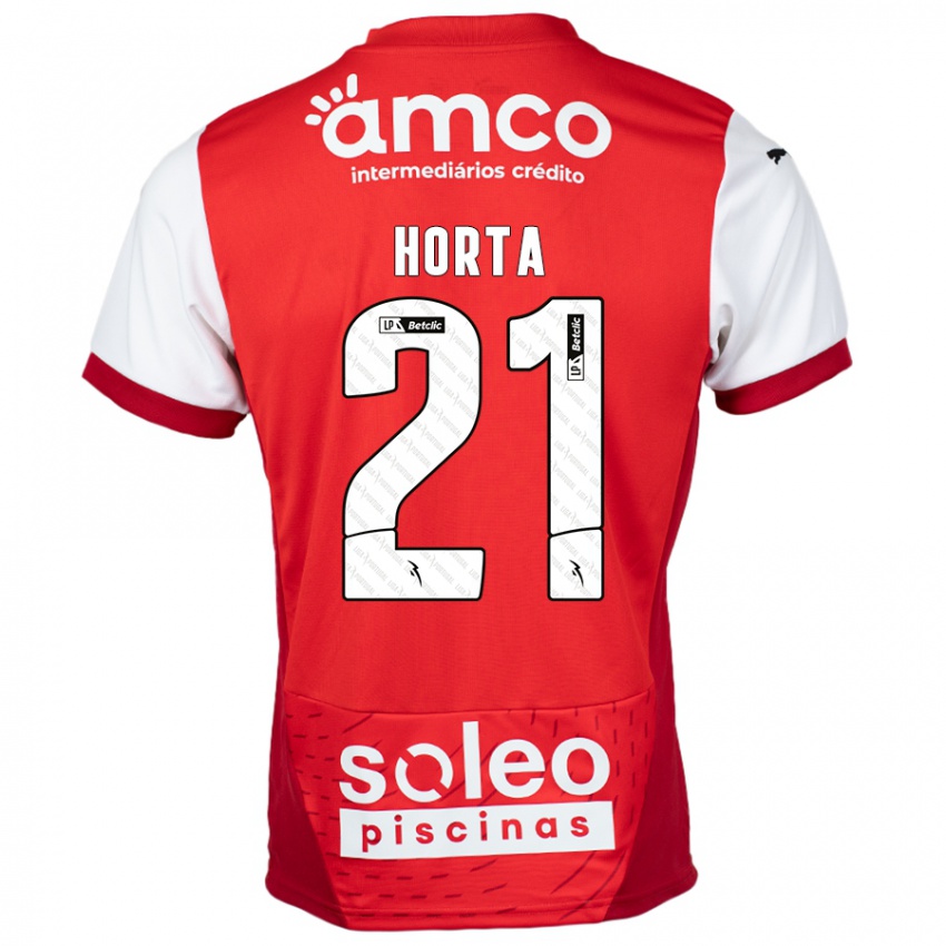 Niño Camiseta Ricardo Horta #21 Rojo Blanco 1ª Equipación 2024/25 La Camisa Chile