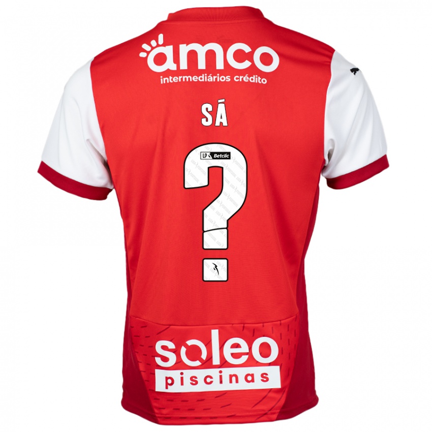 Niño Camiseta Henrique Sá #0 Rojo Blanco 1ª Equipación 2024/25 La Camisa Chile