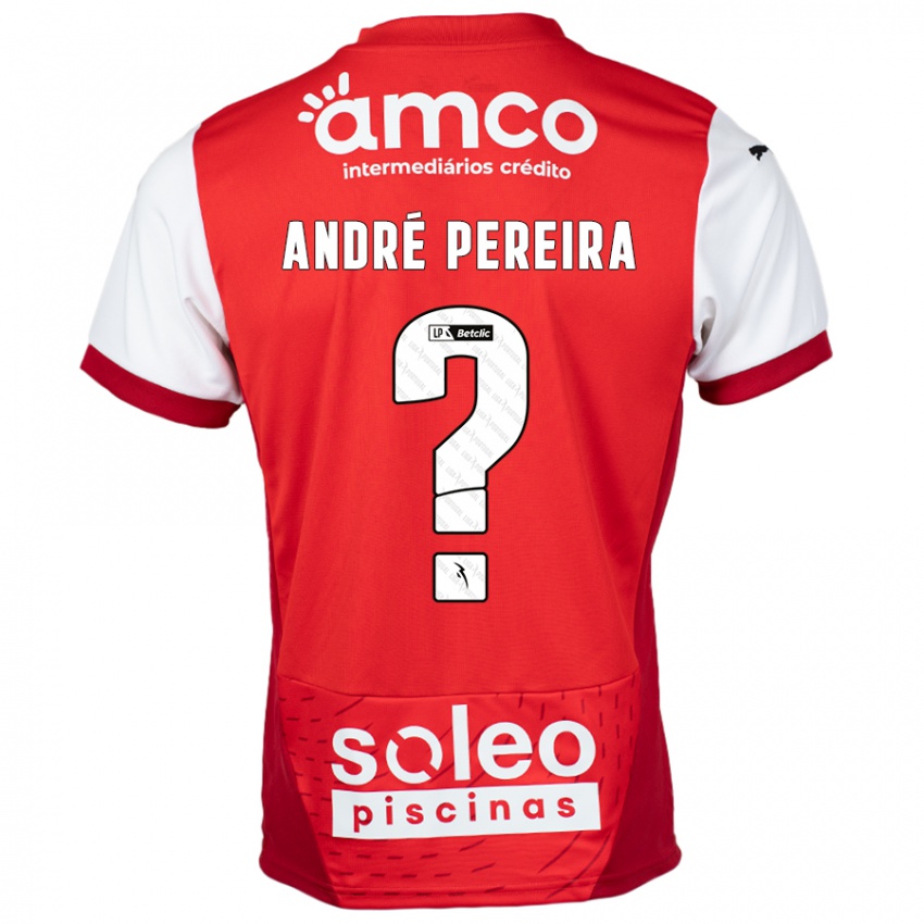 Niño Camiseta João André Pereira #0 Rojo Blanco 1ª Equipación 2024/25 La Camisa Chile