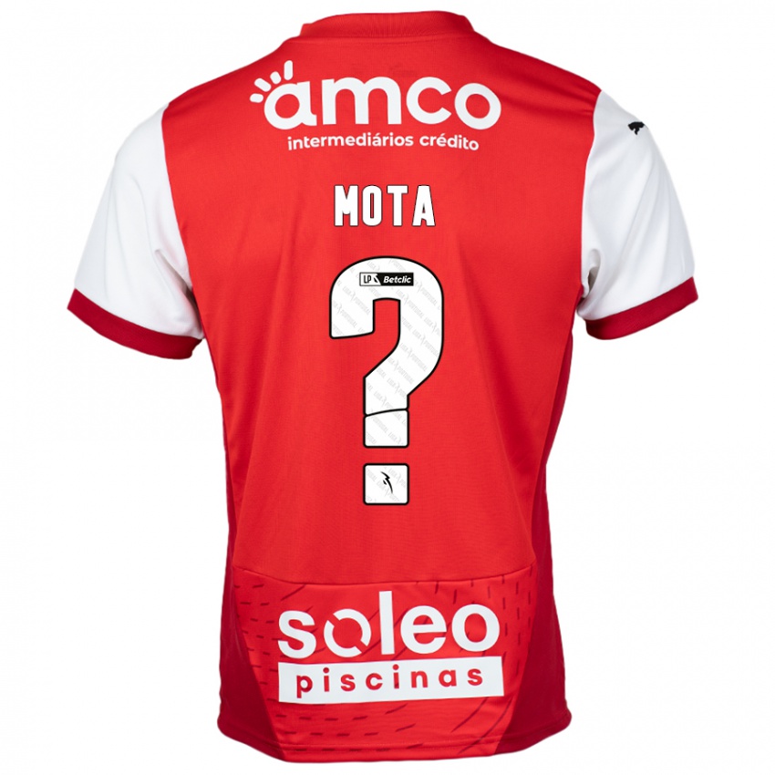 Niño Camiseta Edgar Mota #0 Rojo Blanco 1ª Equipación 2024/25 La Camisa Chile