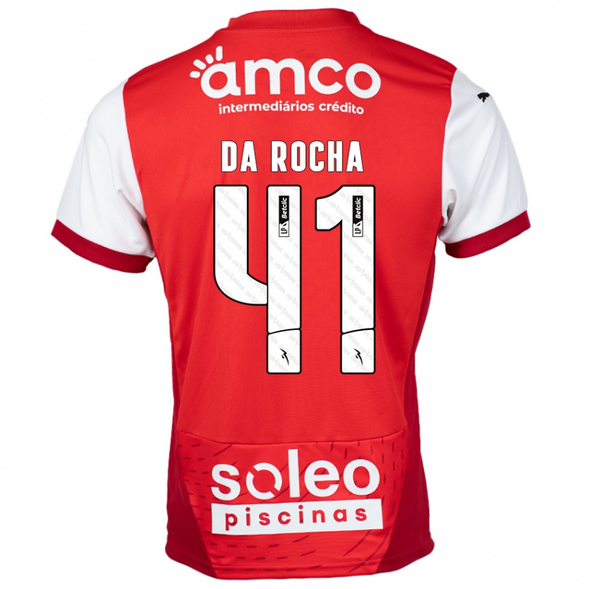 Niño Camiseta Yanis Da Rocha #41 Rojo Blanco 1ª Equipación 2024/25 La Camisa Chile