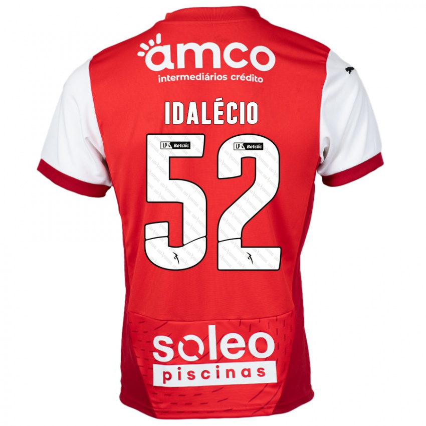 Niño Camiseta Idalécio #52 Rojo Blanco 1ª Equipación 2024/25 La Camisa Chile