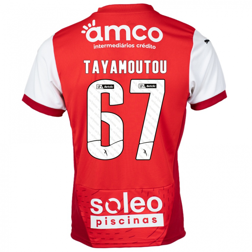 Niño Camiseta Enzo Tayamoutou #67 Rojo Blanco 1ª Equipación 2024/25 La Camisa Chile