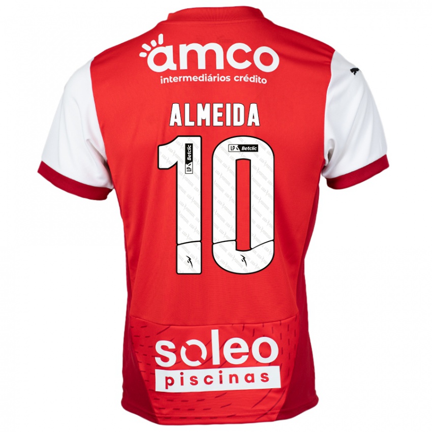 Niño Camiseta Vitória Almeida #10 Rojo Blanco 1ª Equipación 2024/25 La Camisa Chile