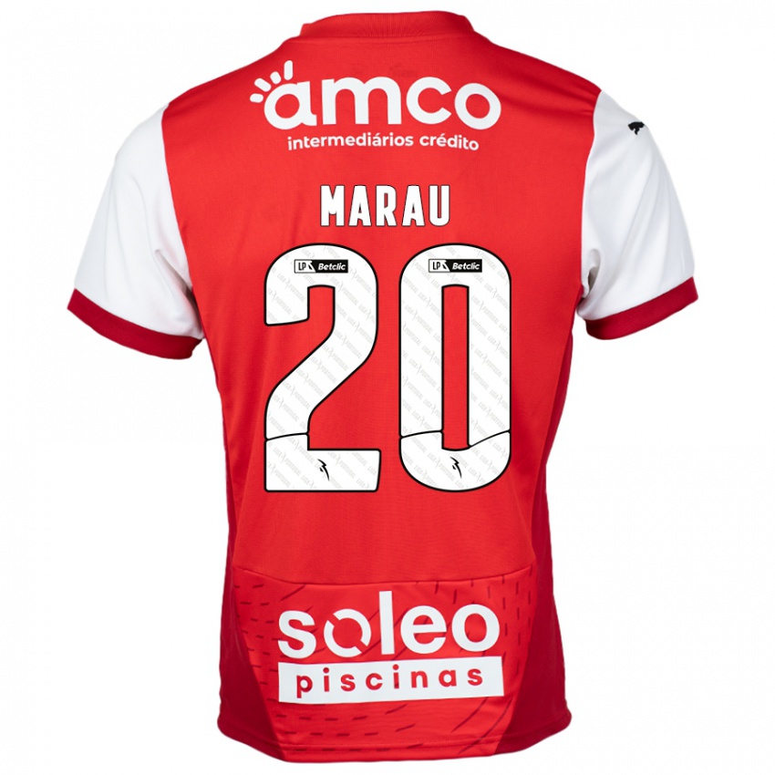 Niño Camiseta Madalena Marau #20 Rojo Blanco 1ª Equipación 2024/25 La Camisa Chile