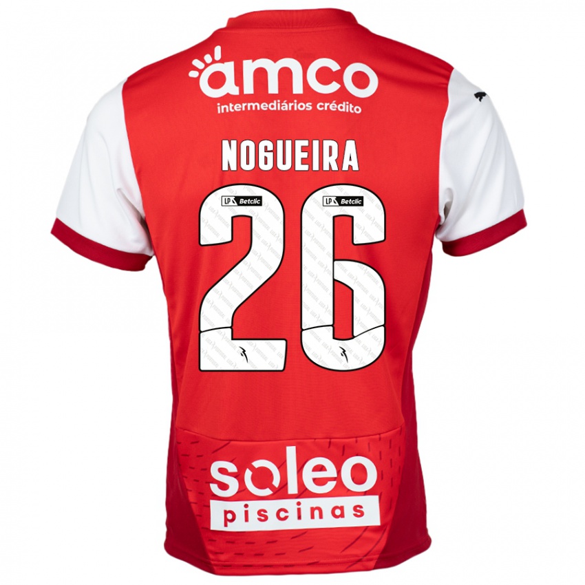 Niño Camiseta Ana Nogueira #26 Rojo Blanco 1ª Equipación 2024/25 La Camisa Chile