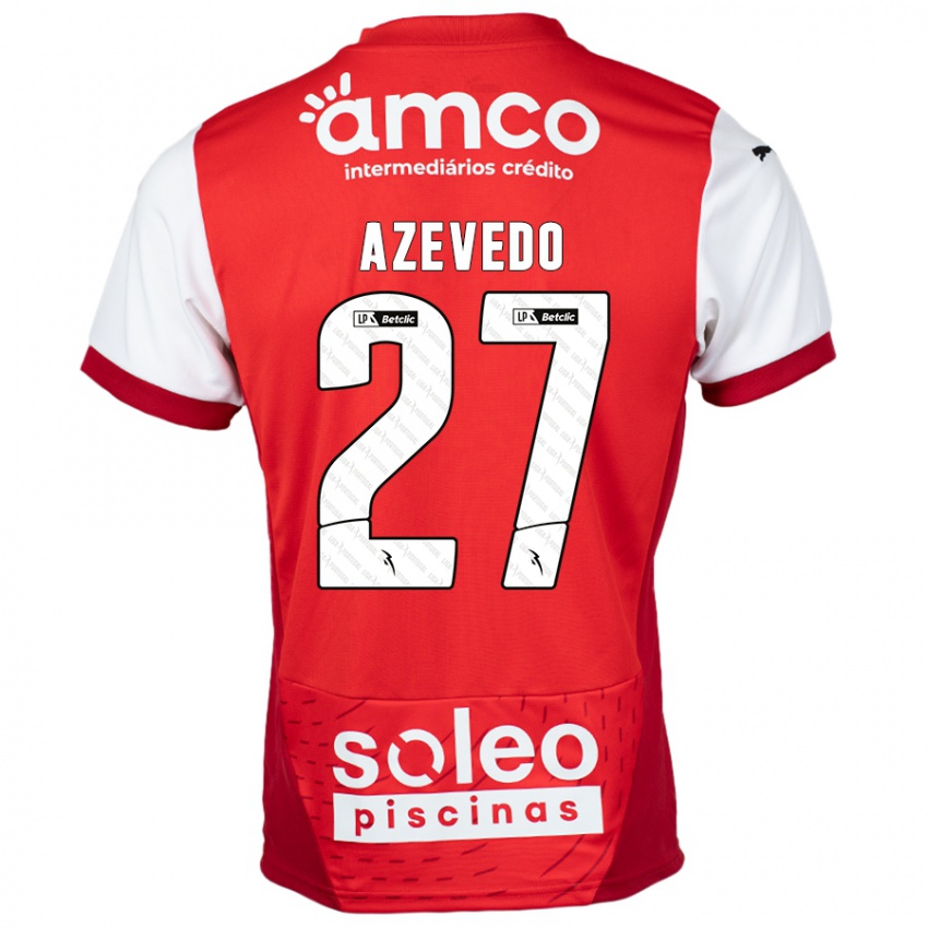 Niño Camiseta Mariana Azevedo #27 Rojo Blanco 1ª Equipación 2024/25 La Camisa Chile