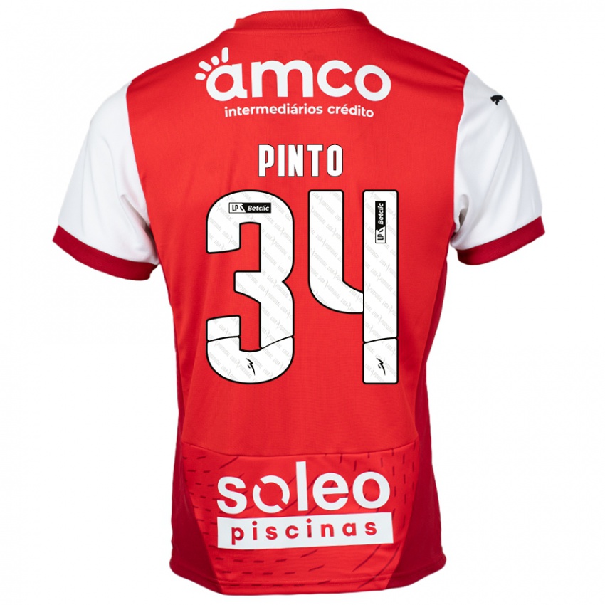 Niño Camiseta Ana Pinto #34 Rojo Blanco 1ª Equipación 2024/25 La Camisa Chile