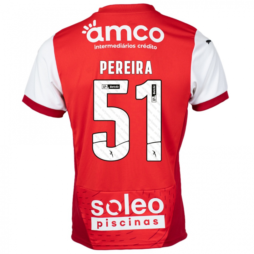 Niño Camiseta Evy Pereira #51 Rojo Blanco 1ª Equipación 2024/25 La Camisa Chile