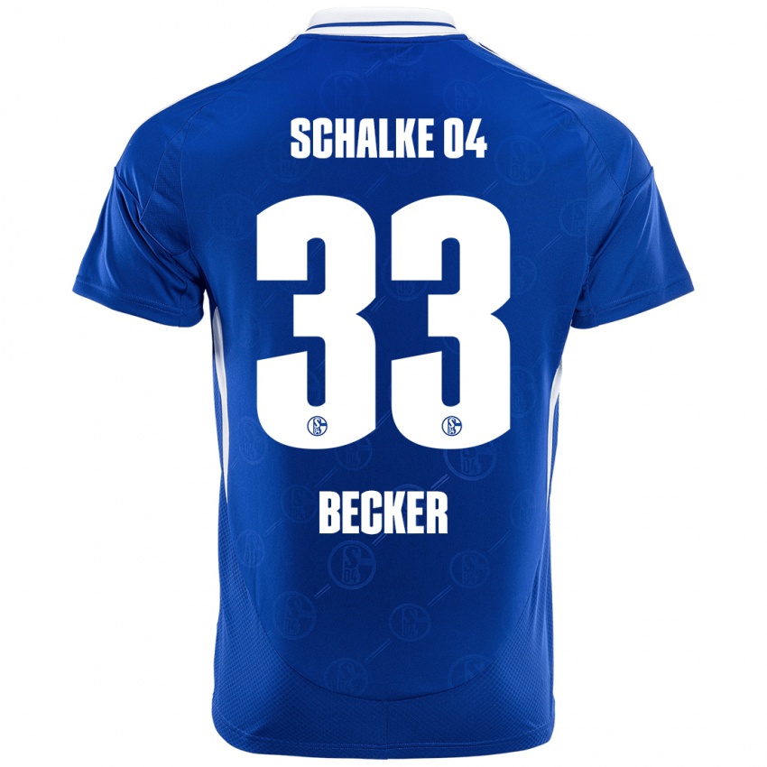 Niño Camiseta Vitalie Becker #33 Azul Real 1ª Equipación 2024/25 La Camisa Chile