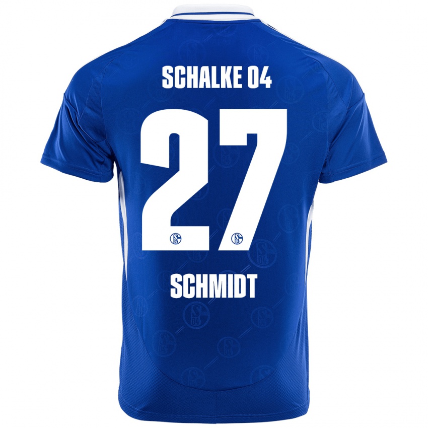 Niño Camiseta Tim Schmidt #27 Azul Real 1ª Equipación 2024/25 La Camisa Chile