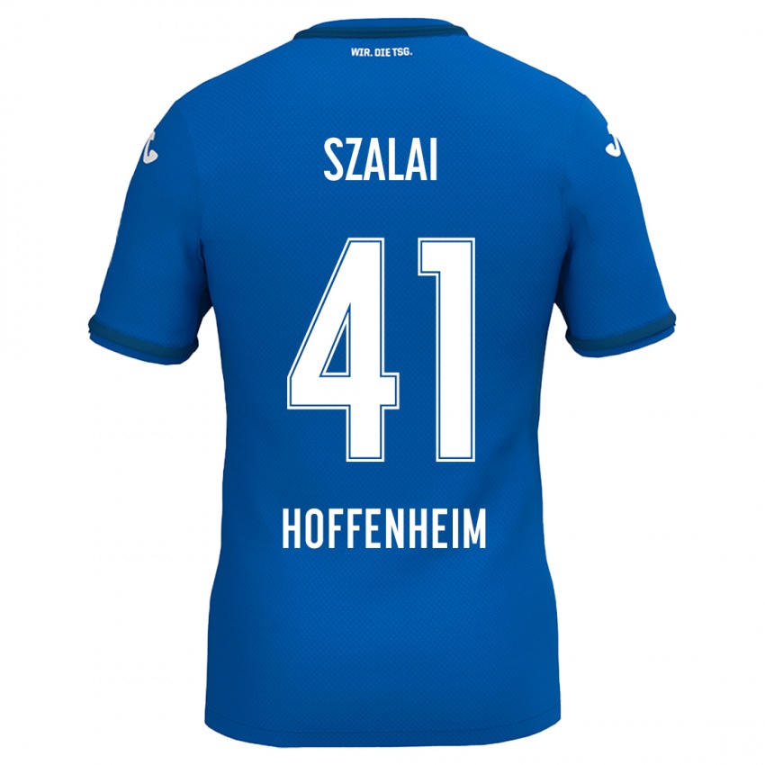 Niño Camiseta Attila Szalai #41 Azul Real 1ª Equipación 2024/25 La Camisa Chile