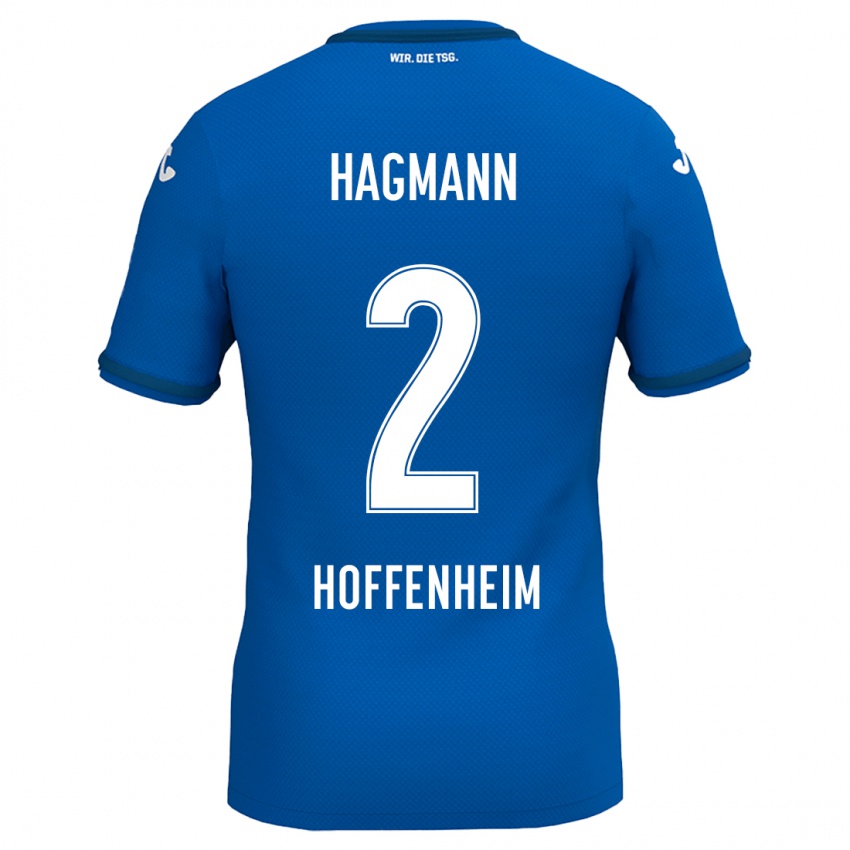 Niño Camiseta Felix Hagmann #2 Azul Real 1ª Equipación 2024/25 La Camisa Chile