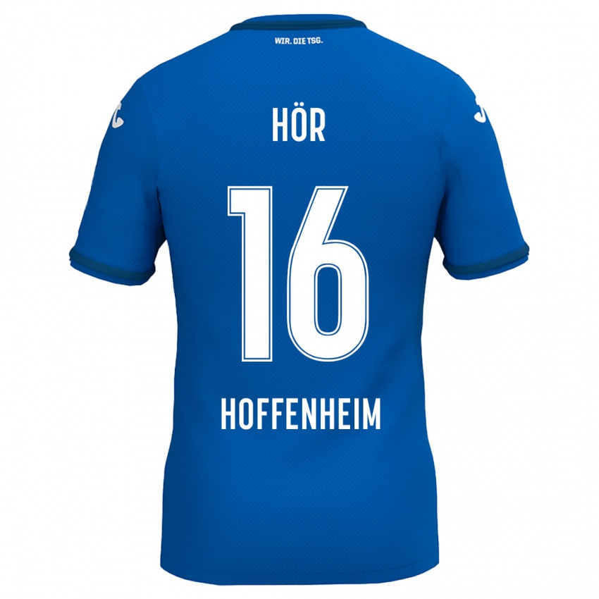 Niño Camiseta Yannis Hör #16 Azul Real 1ª Equipación 2024/25 La Camisa Chile