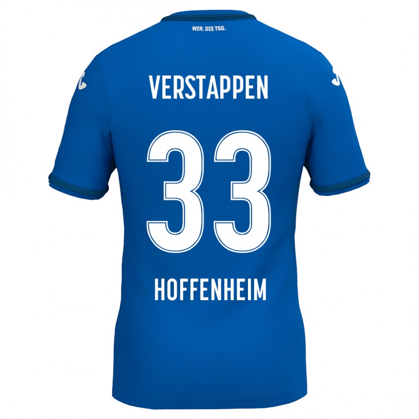 Niño Camiseta Eric Verstappen #33 Azul Real 1ª Equipación 2024/25 La Camisa Chile