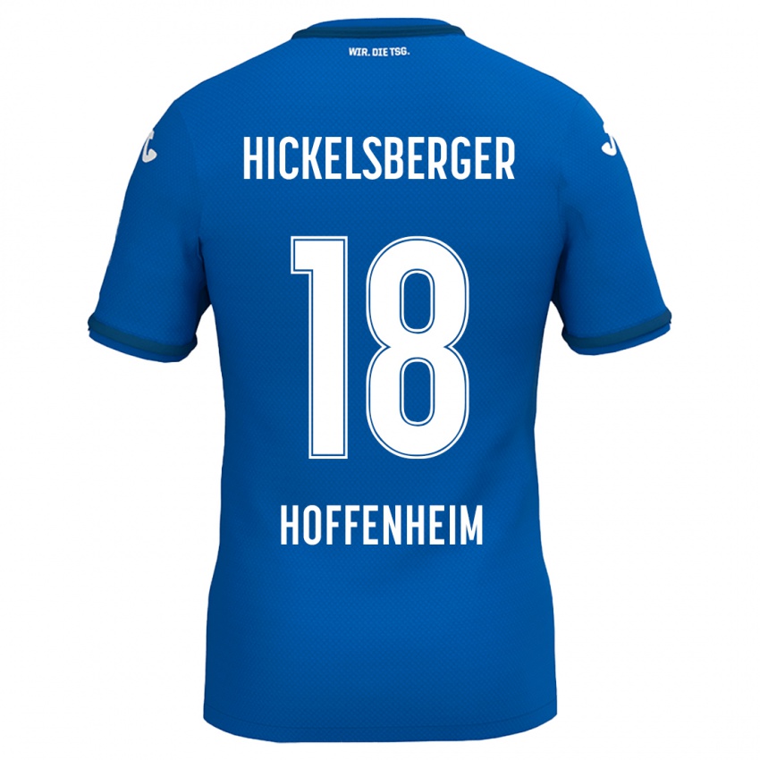 Niño Camiseta Julia Hickelsberger #18 Azul Real 1ª Equipación 2024/25 La Camisa Chile