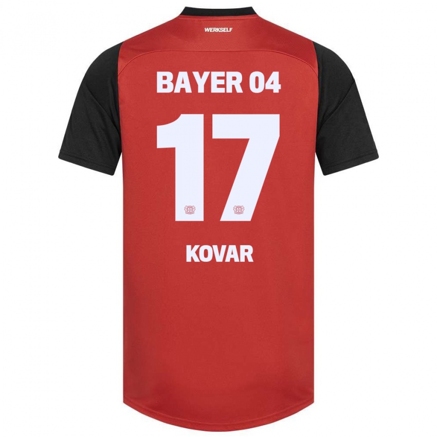 Niño Camiseta Matej Kovar #17 Rojo Negro 1ª Equipación 2024/25 La Camisa Chile