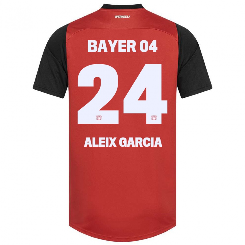 Niño Camiseta Aleix García #24 Rojo Negro 1ª Equipación 2024/25 La Camisa Chile