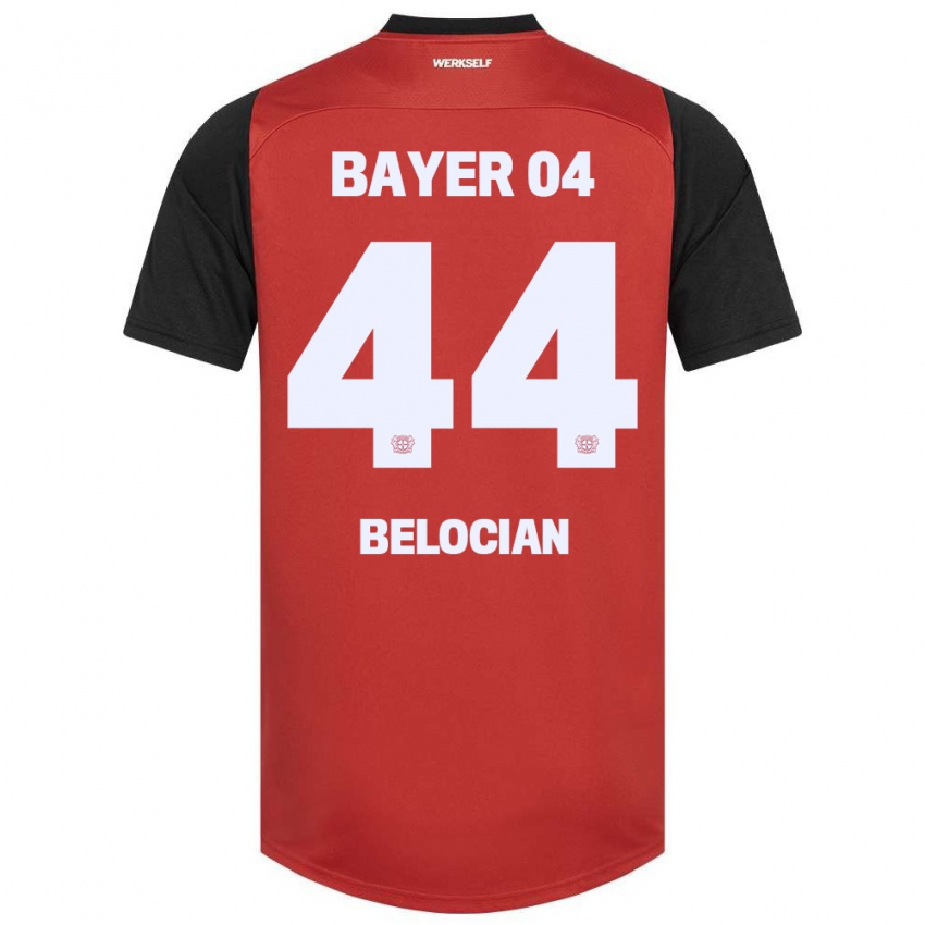 Niño Camiseta Jeanuël Belocian #44 Rojo Negro 1ª Equipación 2024/25 La Camisa Chile