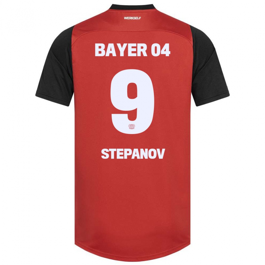 Niño Camiseta Artem Stepanov #9 Rojo Negro 1ª Equipación 2024/25 La Camisa Chile