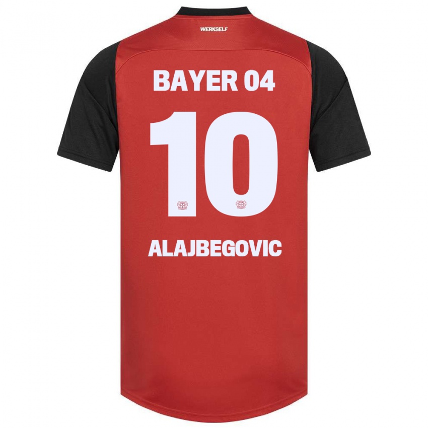 Niño Camiseta Kerim Alajbegovic #10 Rojo Negro 1ª Equipación 2024/25 La Camisa Chile