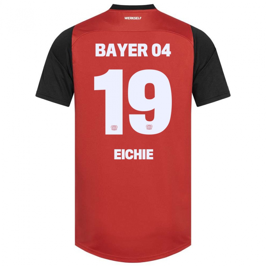 Niño Camiseta Isaiah Eichie #19 Rojo Negro 1ª Equipación 2024/25 La Camisa Chile