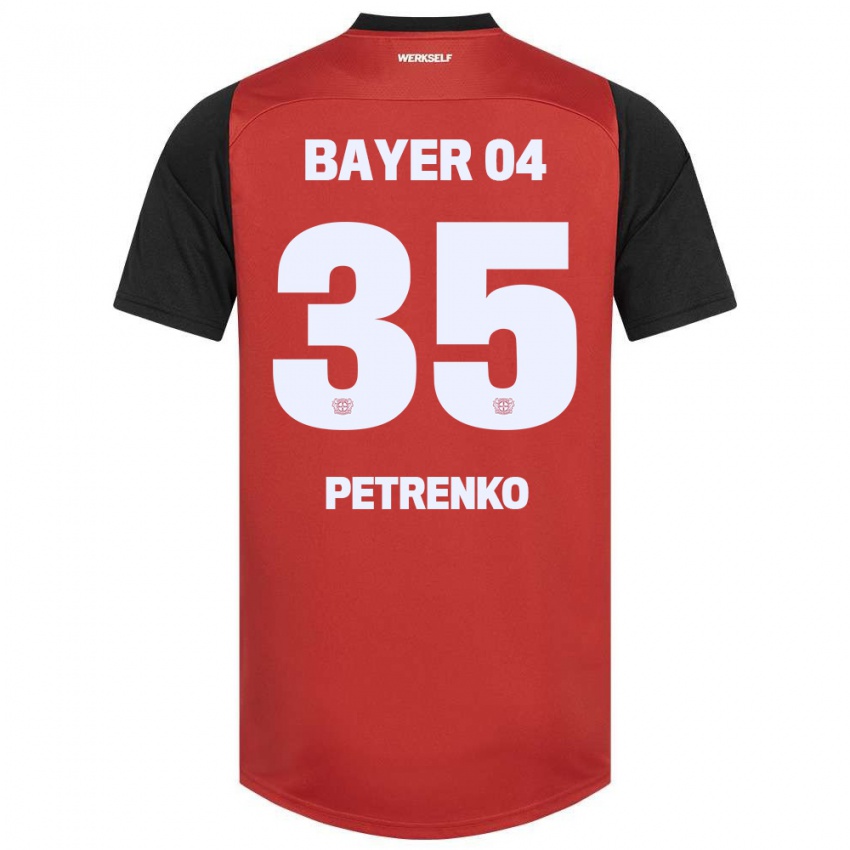 Niño Camiseta Oleksandr Petrenko #35 Rojo Negro 1ª Equipación 2024/25 La Camisa Chile