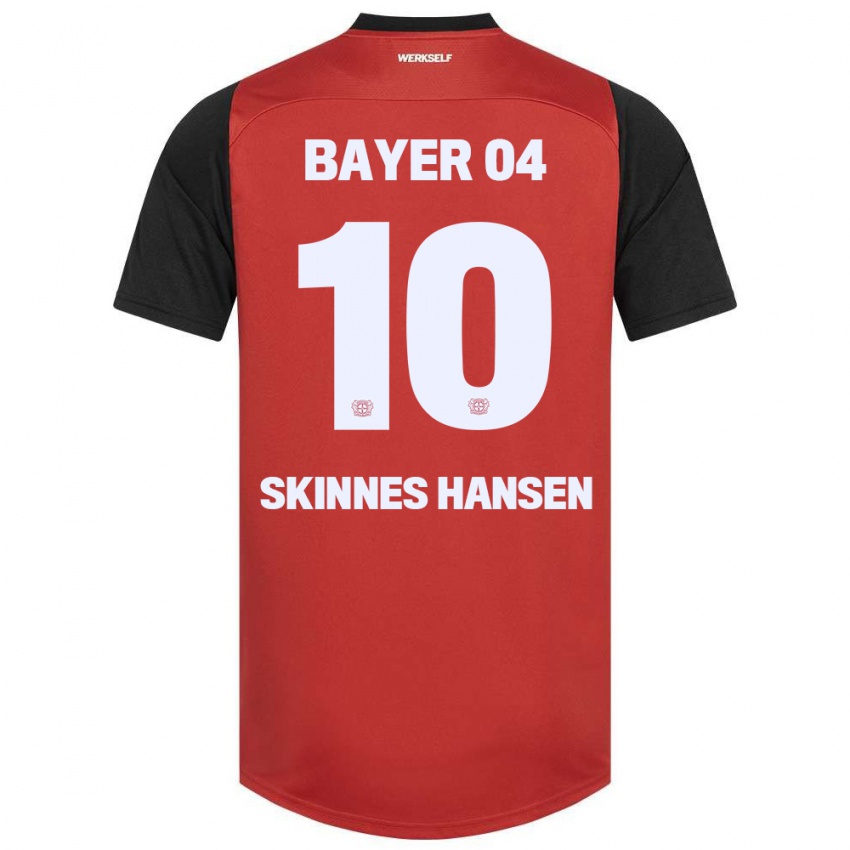 Niño Camiseta Synne Skinnes Hansen #10 Rojo Negro 1ª Equipación 2024/25 La Camisa Chile