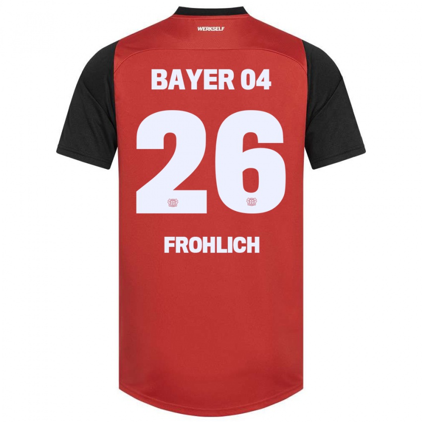 Niño Camiseta Clara Fröhlich #26 Rojo Negro 1ª Equipación 2024/25 La Camisa Chile