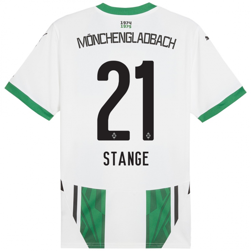 Niño Camiseta Veit Stange #21 Blanco Verde 1ª Equipación 2024/25 La Camisa Chile