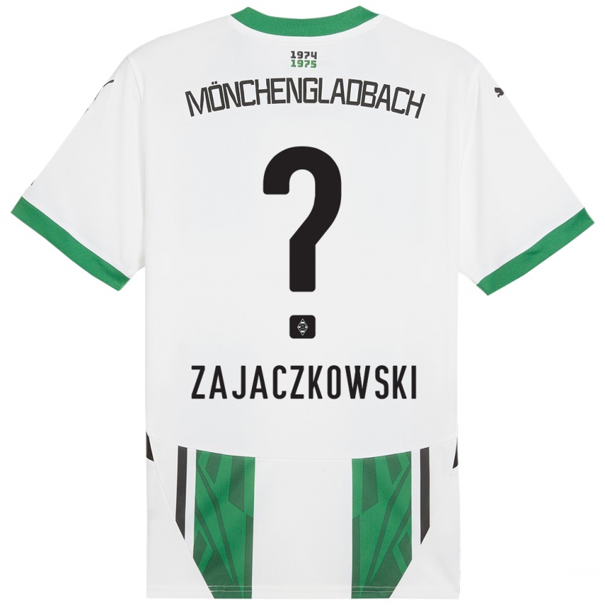 Niño Camiseta Vincent Zajaczkowski #0 Blanco Verde 1ª Equipación 2024/25 La Camisa Chile