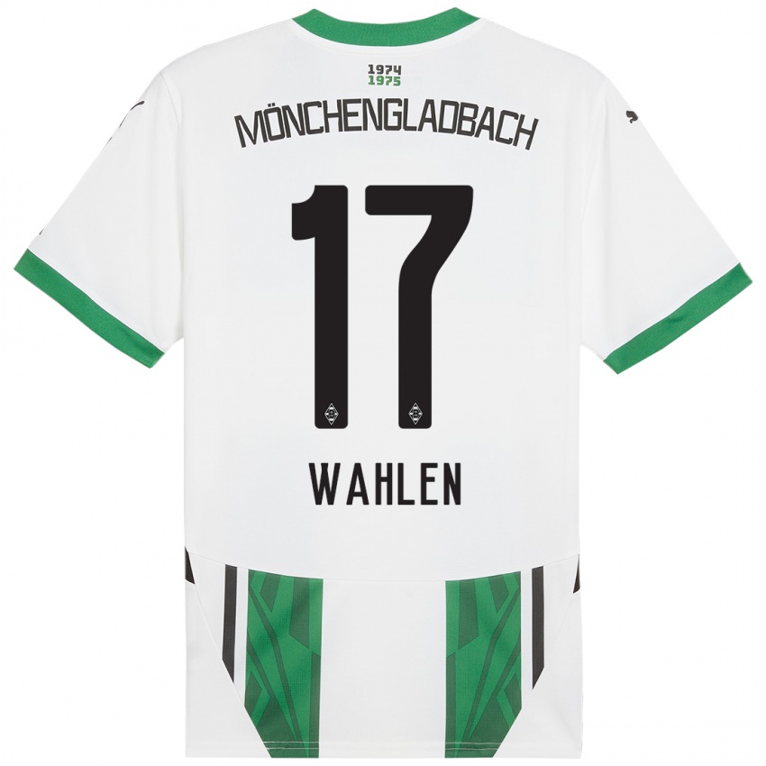 Niño Camiseta Vanessa Wahlen #17 Blanco Verde 1ª Equipación 2024/25 La Camisa Chile