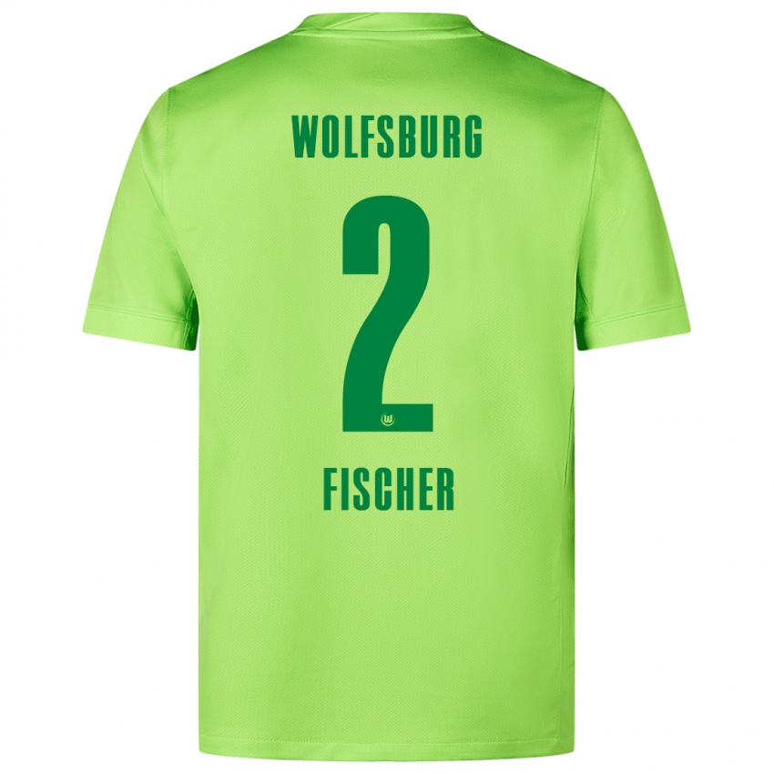 Niño Camiseta Kilian Fischer #2 Verde Fluorescente 1ª Equipación 2024/25 La Camisa Chile