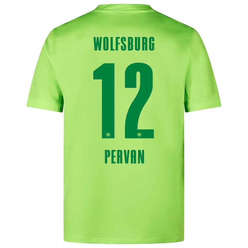 Niño Camiseta Pavao Pervan #12 Verde Fluorescente 1ª Equipación 2024/25 La Camisa Chile