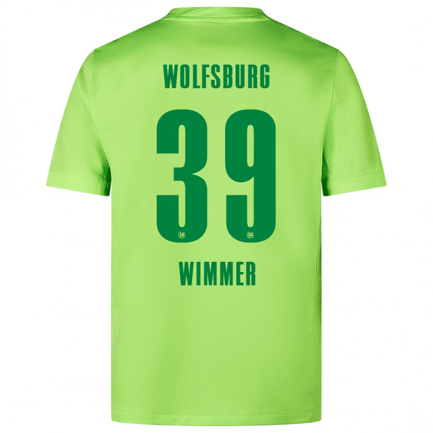 Niño Camiseta Patrick Wimmer #39 Verde Fluorescente 1ª Equipación 2024/25 La Camisa Chile