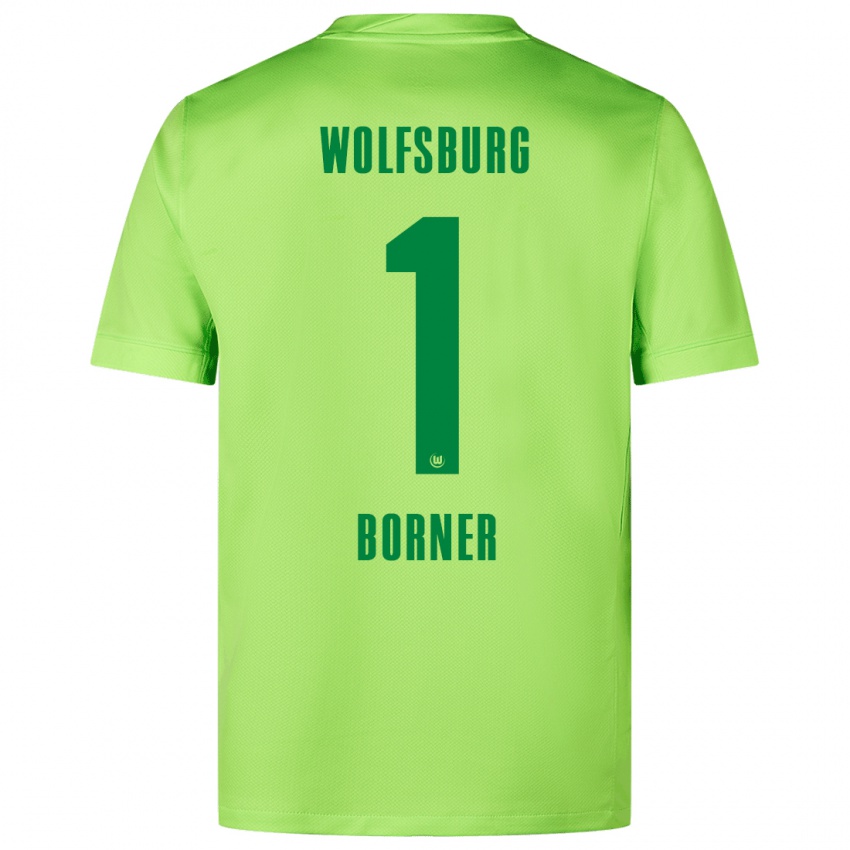 Niño Camiseta Benedikt Börner #1 Verde Fluorescente 1ª Equipación 2024/25 La Camisa Chile